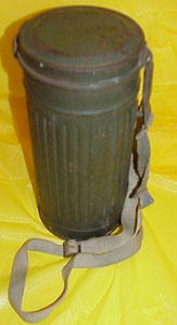 German WW II Model 1938 Gas Mask and Canister