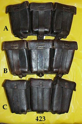 German WW II Leather Ammunition Pouches