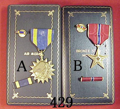 Cased World War II "Air Medal" & "Bronze Star Medal"