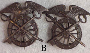 U.S. World War I Army Officers Branch Insignia  (Pairs)