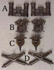 U.S. World War I Army Officers Branch Insignia  (Pairs)