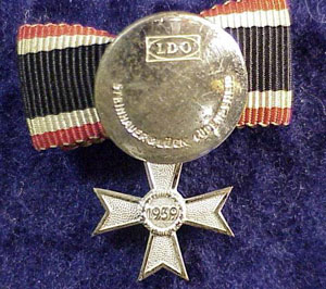 Miniature War Merit Knight's Cross without Swords with LDO Button