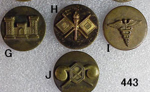 U.S. Army WW II Enlisted "Branch" Collar Disk