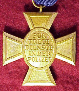 Police 25 Year Long Service Cross