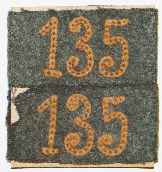 Army "135th" Construction Units Shoulder Board Slip Tabs Army "135th" Construction Units Shoulder Board Slip Tabs