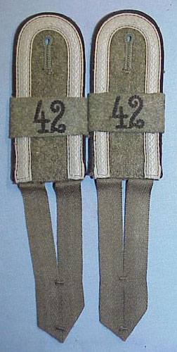 Army 42nd Motorized Pionier Regt Unteroffizier Shoulder Boards