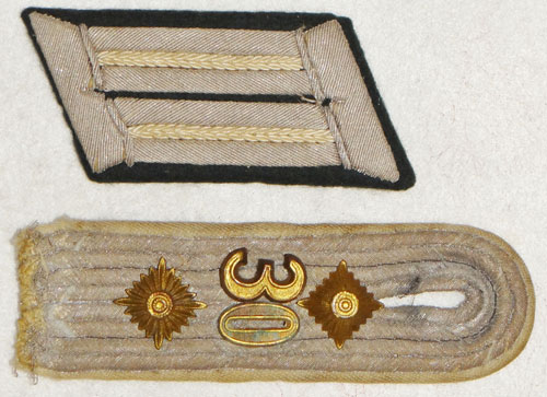 Army 30th (mot) Regt. 18th Pz. Gr. Div. Hauptmann Collar Tab & Shoulder Board Set