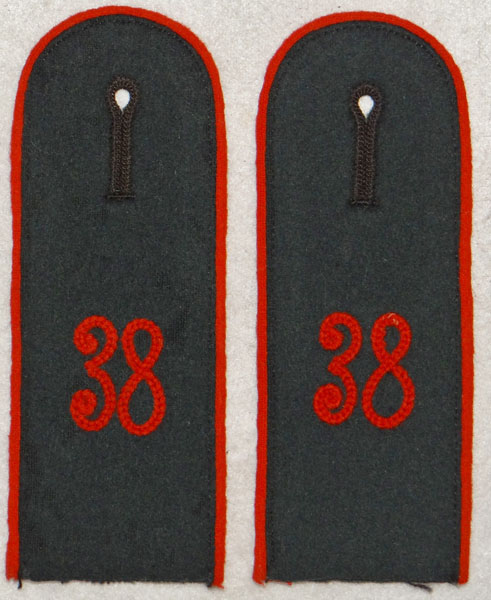Army Artillery Enlisted 38th Regt. Mechanized G.H.Q. Troops Shoulder Boards Army Artillery Enlisted 38th Regt. Mechanized G.H.Q. Troops Shoulder Boards