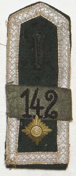 Army Pioniere 142nd Btl. Troops Feldwebel Shoulder Board