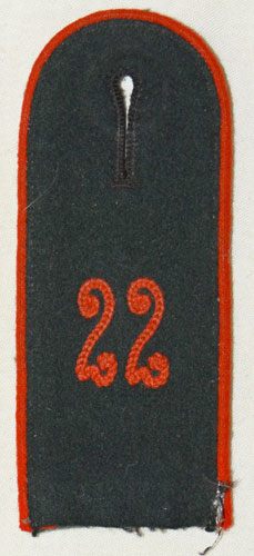 Army 22nd Artillery Regt. 22nd Infantry Div. Enlisted Shoulder Board