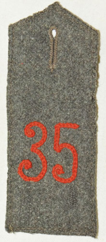 WW I 35th Regt German Army Shoulder Board