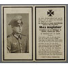 Army Remembrance Card for Artillery Gefreiter "Max Angloher"