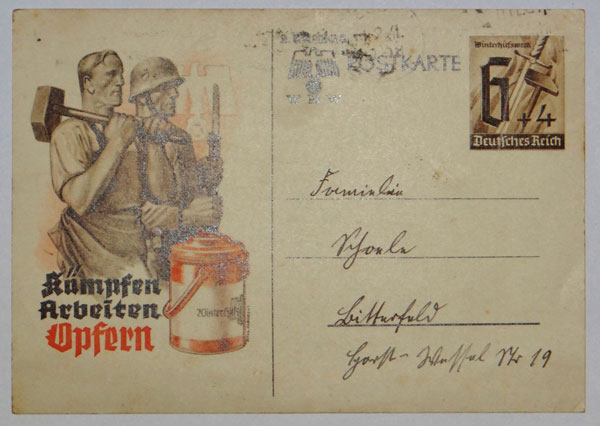 German WHW 1940 Postcard