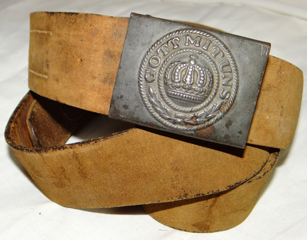 German World War One NCO/EM Belt & Buckle German World War One NCO/EM Belt & Buckle