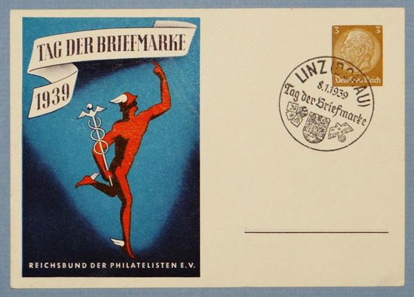 1939 Tag Der Briefmarke Postcard