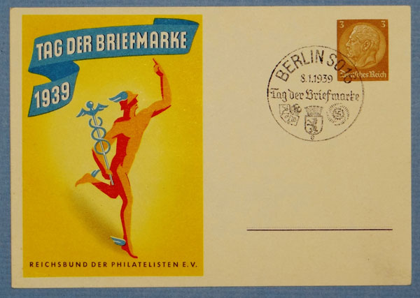 1939 Tag Der Briefmarked Postcard