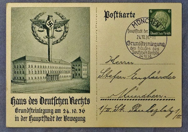 House of German Justice Postcard House of German Justice Postcard