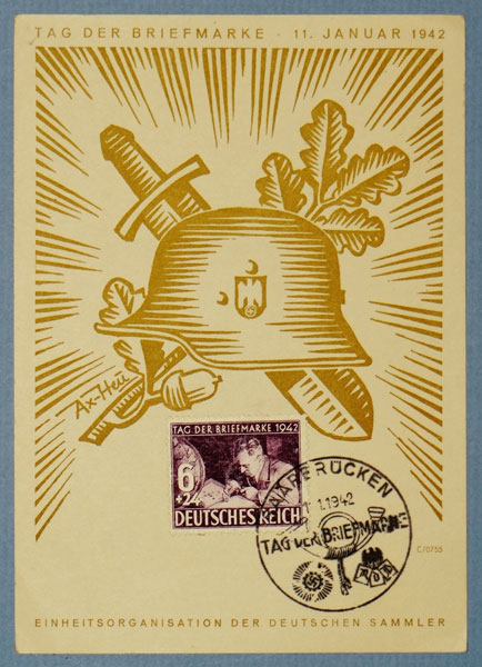 Tag Der Briefmarke 11. Januar 1942 Postcard Tag Der Briefmarke 11. Januar 1942 Postcard