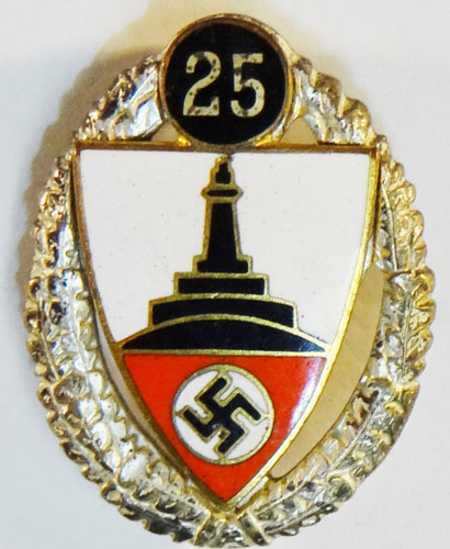 Type II 25 Year Kyffhauserbund Member’s Enamel Badge