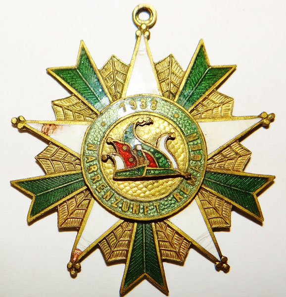 1938 Dated German Enamel Medal 1938 Dated German Enamel Medal