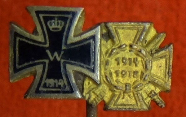 Enamel WW I Two Place Award Stick Pin