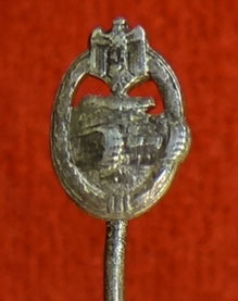 Silver Panzer Assault Badge Stick Pin