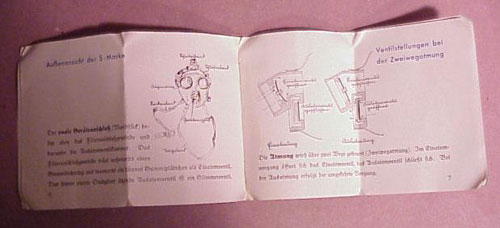German WW II M30/38 Gas Mask & Cannister with Gas Gap