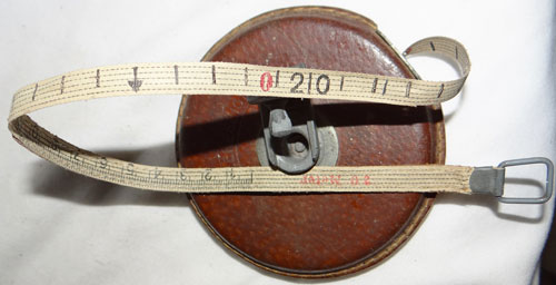 German WW II Measuring Tape with Case