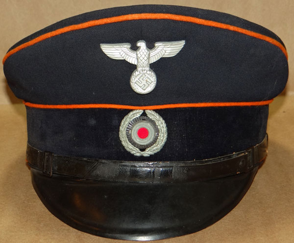 German WW II Postal Officials Visor Hat German WW II Postal Officials Visor Hat