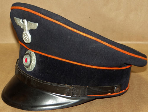 German WW II Postal Officials Visor Hat