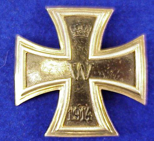 1914 WW I Screw Back Iron Cross 1st Class