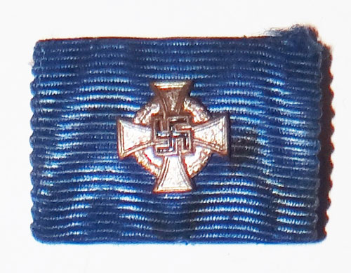 Silver 25 Year Faithful Service Cross with Ribbon Bar