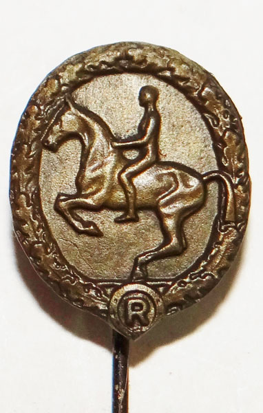 Miniature Bronze Horseman’s Badge "Stick Pin"