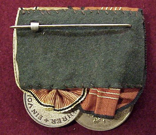 German World War II Medal Bar with 2 Awards
