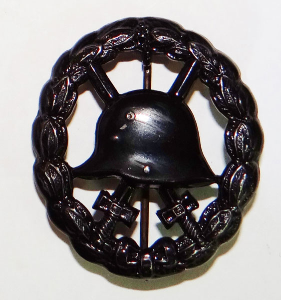 CUT OUT Black WW I German Wound Badge