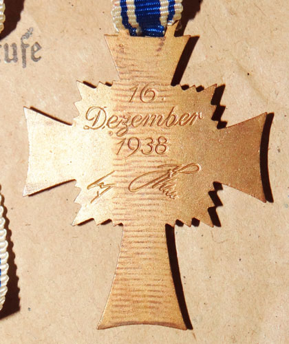 BRONZE Mothers Cross with Paper Award Packet