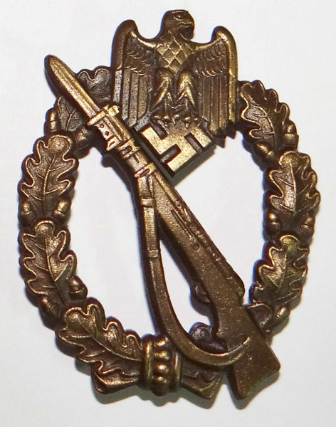 "JFS" Marked Bronze Infantry Assault Badge "JFS" Marked Bronze Infantry Assault Badge