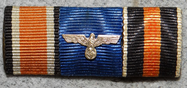 WW II Army Three Place Ribbon Bar WW II Army Three Place Ribbon Bar