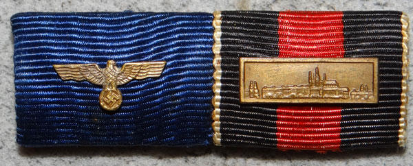 WW II Army Two Place Ribbon Bar WW II Army Two Place Ribbon Bar