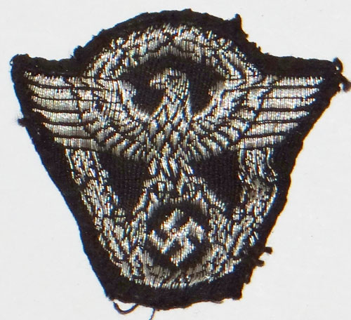Police Officers Silver Flat Wire Cap Insignia