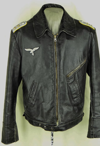 Luftwaffe Hauptmann of Flight Troops Leather Flight Jacket
