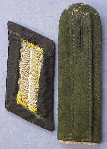 Kriegsmarine Coastal Artillery Leutnant Shoulder Board & Collar Tab