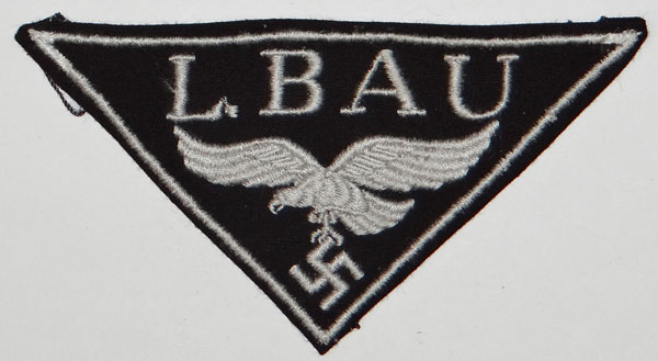 Luftwaffe "BAU-L" Civilian Construction Personnel Cloth Insignia Luftwaffe "BAU-L" Civilian Construction Personnel Cloth Insignia