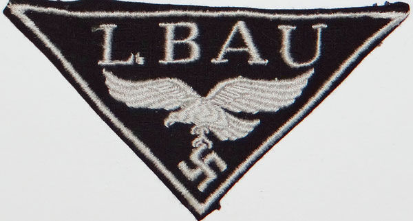 Luftwaffe "BAU-L" Civilian Construction Personnel Cloth Insignia Luftwaffe "BAU-L" Civilian Construction Personnel Cloth Insignia