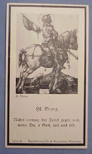 Luftwaffe Flak NCO Remembrance Card