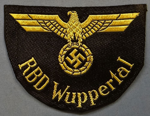 Reichsbahn "RBD Wuppertal" Sleeve Insignia