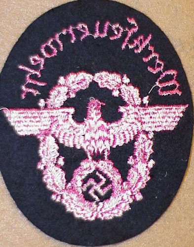 Werkfeuerwehr ( Factory Fire Service ) NCO & EM Sleeve Eagle with Assignment Title