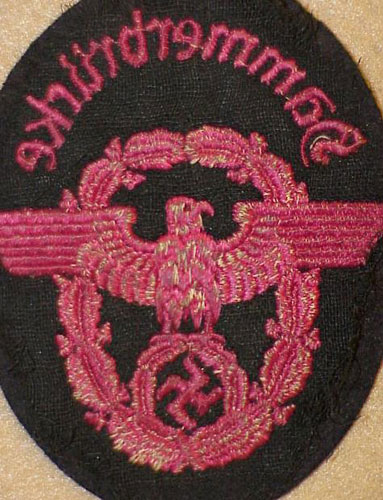 Feuerwehr ( Fire Service ) NCO & EM Sleeve Eagle with Assignment Location
