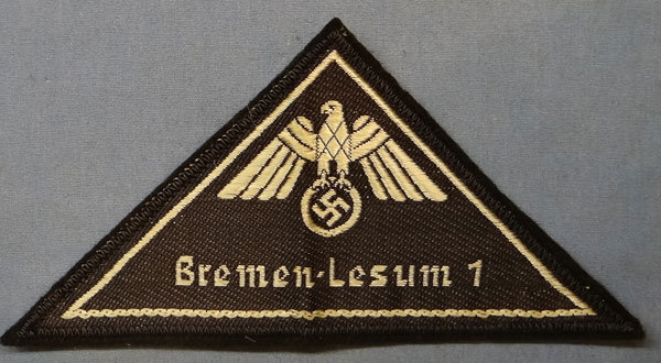 Red Cross 1938 Pattern Sleeve Eagle with Assignment Location