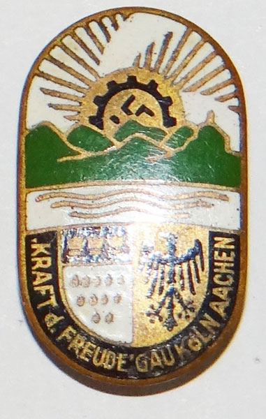 Enamel "KdF" Badge